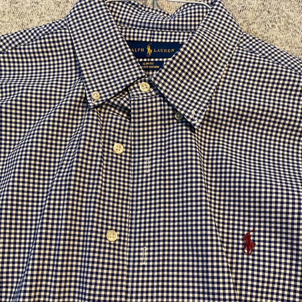 Polo Oxford button up navy/white
